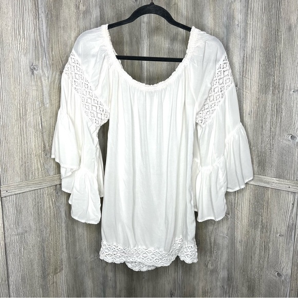 Surf Gypsy Boho Crochet Sleeves Top - Picture 2 of 7